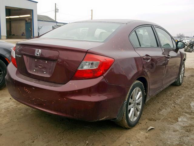 19XFB2F96CE026944 - 2012 HONDA CIVIC EXL MAROON photo 4