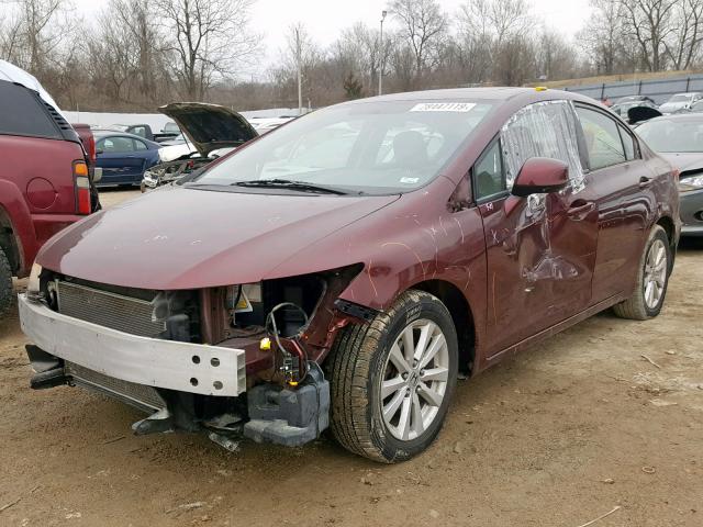 19XFB2F96CE026944 - 2012 HONDA CIVIC EXL MAROON photo 9