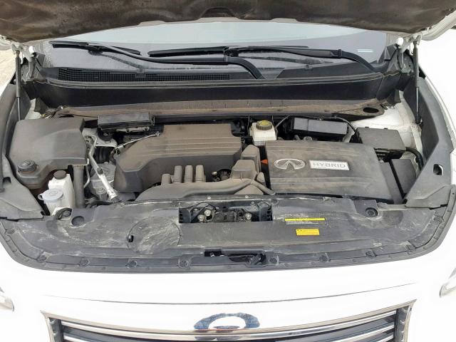 5N1CL0MM4EC516624 - 2014 INFINITI QX60 HYBRI WHITE photo 7