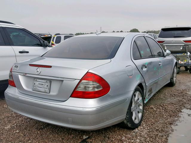 WDBUF56X47B080711 - 2007 MERCEDES-BENZ E 350 SILVER photo 4