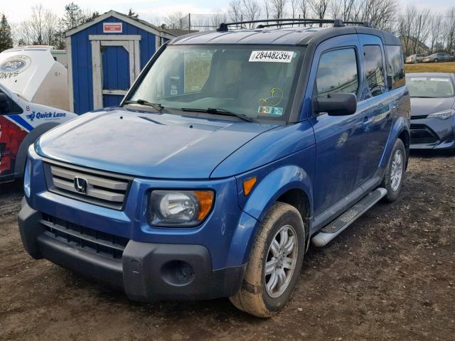 5J6YH28777L002288 - 2007 HONDA ELEMENT EX BLUE photo 2