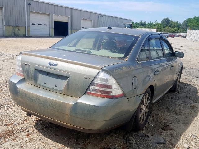 1FAHP24W18G120147 - 2008 FORD TAURUS SEL BLUE photo 4