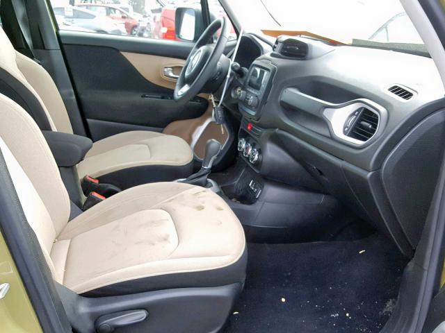 ZACCJAAT4FPC06790 - 2015 JEEP RENEGADE S GREEN photo 5