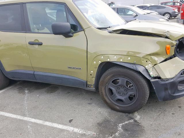 ZACCJAAT4FPC06790 - 2015 JEEP RENEGADE S GREEN photo 9