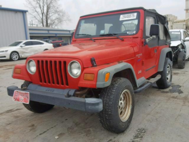 1J4FY19S9VP444306 - 1997 JEEP WRANGLER / RED photo 2