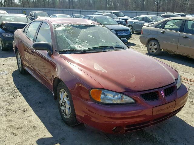 1G2NE52F84M622628 - 2004 PONTIAC GRAND AM S MAROON photo 1