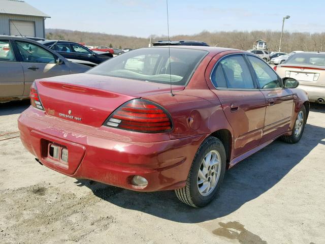 1G2NE52F84M622628 - 2004 PONTIAC GRAND AM S MAROON photo 4