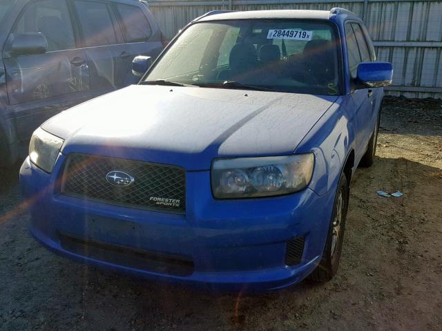 JF1SG66648H711867 - 2008 SUBARU FORESTER S BLUE photo 2