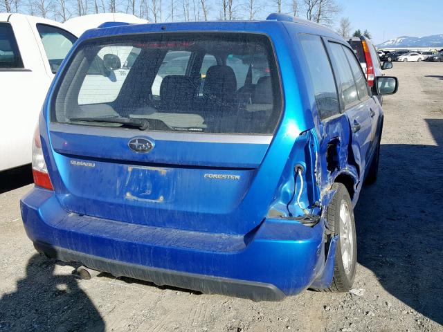 JF1SG66648H711867 - 2008 SUBARU FORESTER S BLUE photo 4