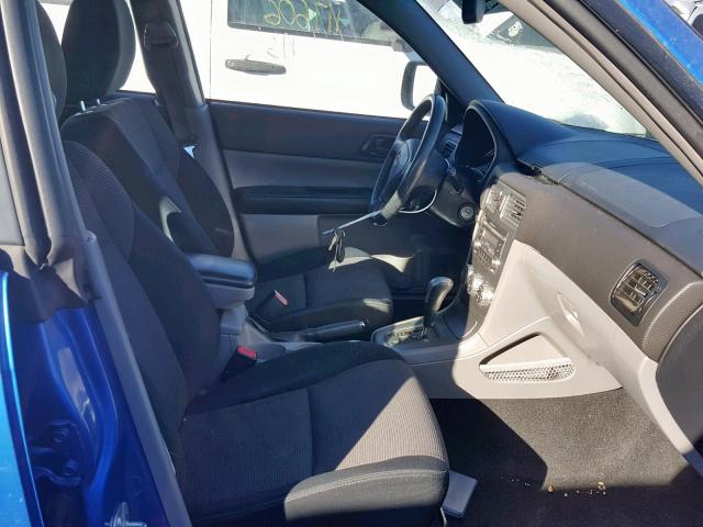 JF1SG66648H711867 - 2008 SUBARU FORESTER S BLUE photo 5