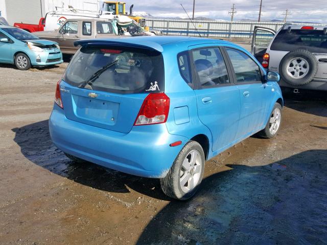 KL1TG66626B642750 - 2006 CHEVROLET AVEO LT BLUE photo 4