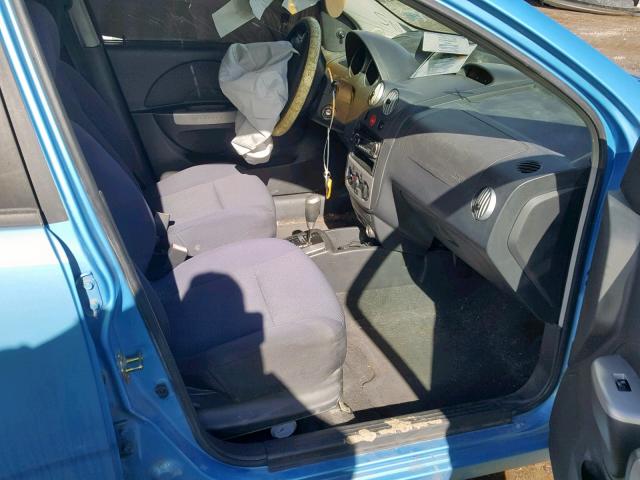 KL1TG66626B642750 - 2006 CHEVROLET AVEO LT BLUE photo 5