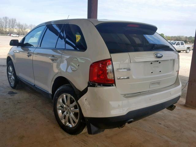 2FMDK3JC6DBB00710 - 2013 FORD EDGE SEL WHITE photo 3