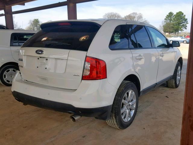 2FMDK3JC6DBB00710 - 2013 FORD EDGE SEL WHITE photo 4