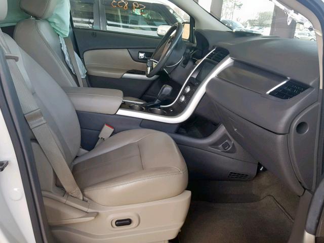 2FMDK3JC6DBB00710 - 2013 FORD EDGE SEL WHITE photo 5