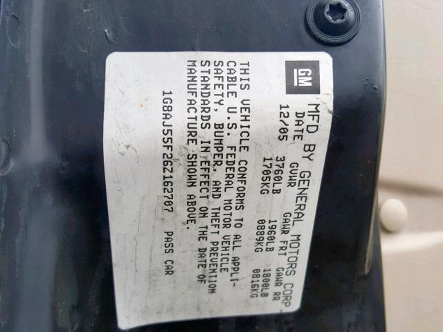 1G8AJ55F26Z162707 - 2006 SATURN ION LEVEL BEIGE photo 10