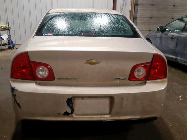 1G1ZC5E08AF159327 - 2010 CHEVROLET MALIBU 1LT 金色 照片 9