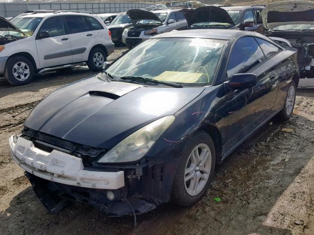 JTDDR32T320133385 - 2002 TOYOTA CELICA GT BLUE photo 2