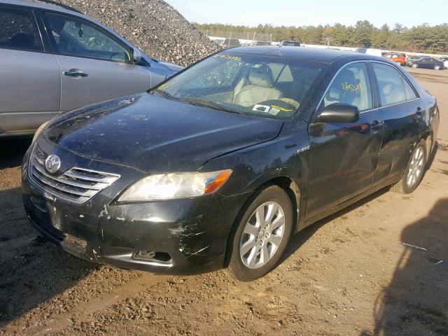 4T1BB46K89U104952 - 2009 TOYOTA CAMRY HYBR BLACK photo 2