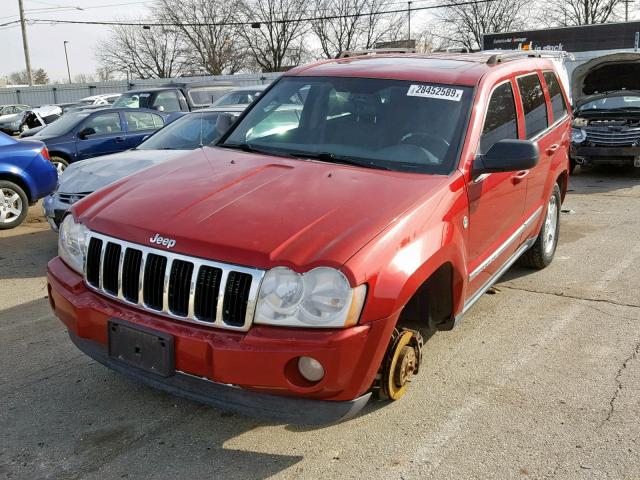 1J4HR58N55C548405 - 2005 JEEP GRAND CHER RED photo 2