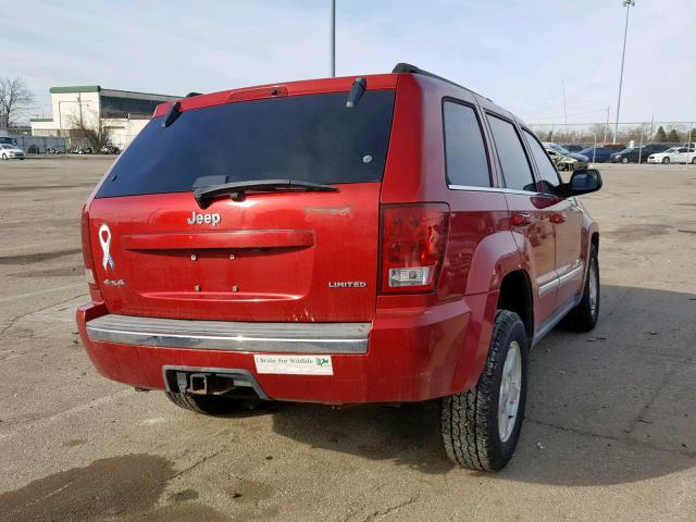 1J4HR58N55C548405 - 2005 JEEP GRAND CHER RED photo 4