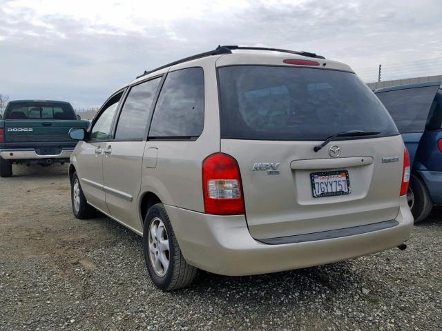 JM3LW28Y510185396 - 2001 MAZDA MPV WAGON GOLD photo 3