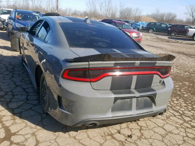 2C3CDXL97HH653957 - 2017 DODGE CHARGER SR GRAY photo 3