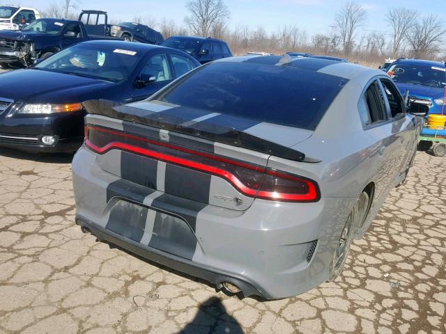2C3CDXL97HH653957 - 2017 DODGE CHARGER SR GRAY photo 4