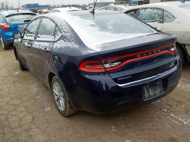 1C3CDFBB8ED877892 - 2014 DODGE DART SXT BLUE photo 3