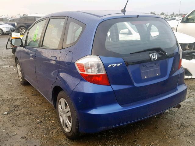 JHMGE8H20AC020770 - 2010 HONDA FIT BLUE photo 3