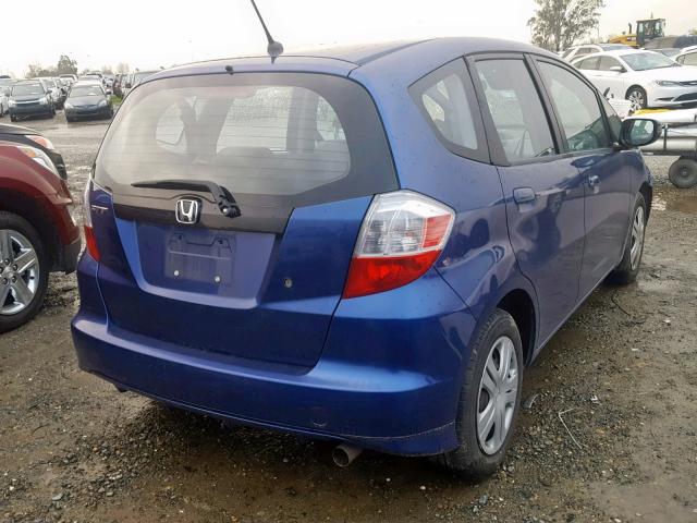 JHMGE8H20AC020770 - 2010 HONDA FIT BLUE photo 4