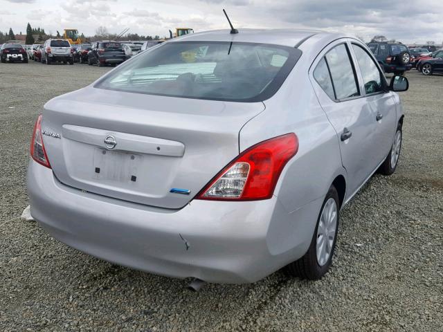 3N1CN7APXCL822947 - 2012 NISSAN VERSA S SILVER photo 4