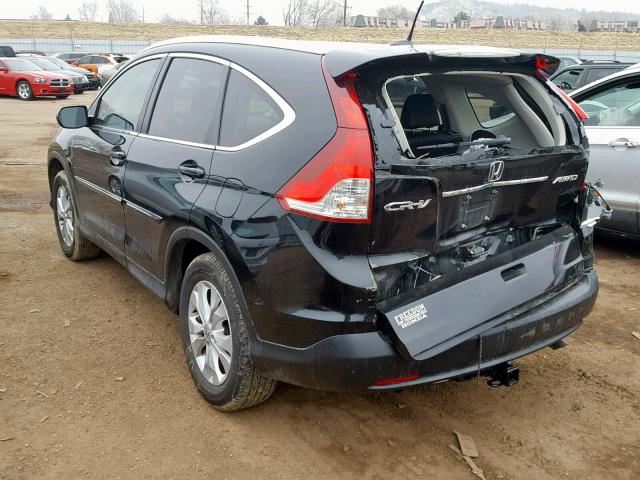 2HKRM4H70EH644273 - 2014 HONDA CR-V EXL BLACK photo 3