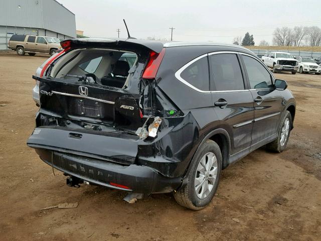 2HKRM4H70EH644273 - 2014 HONDA CR-V EXL BLACK photo 4