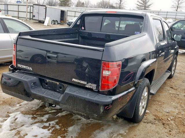 5FPYK1F48BB010137 - 2011 HONDA RIDGELINE BLACK photo 4