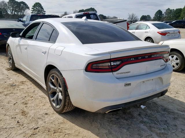 2C3CDXHG6FH907386 - 2015 DODGE CHARGER SX WHITE photo 3