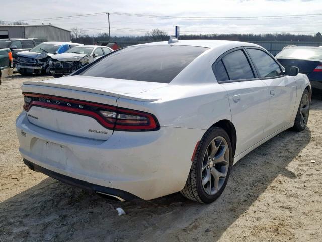 2C3CDXHG6FH907386 - 2015 DODGE CHARGER SX WHITE photo 4