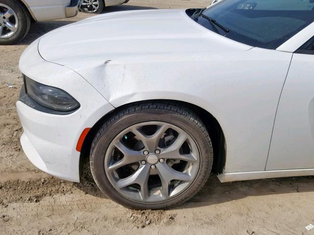 2C3CDXHG6FH907386 - 2015 DODGE CHARGER SX WHITE photo 9