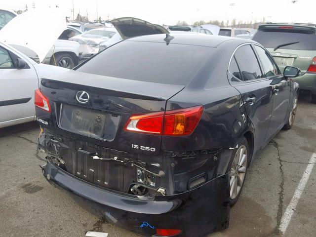 JTHBF5C21A5121916 - 2010 LEXUS IS 250 BLACK photo 4