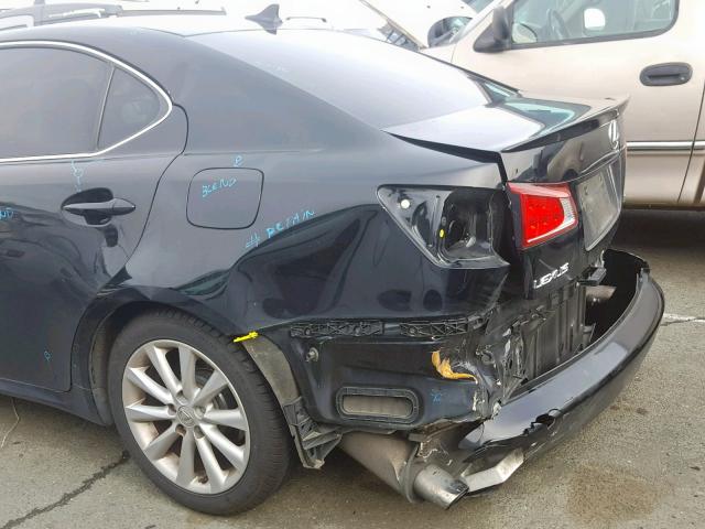 JTHBF5C21A5121916 - 2010 LEXUS IS 250 BLACK photo 9