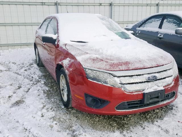 3FAHP0GA0AR111491 - 2010 FORD FUSION S RED photo 1