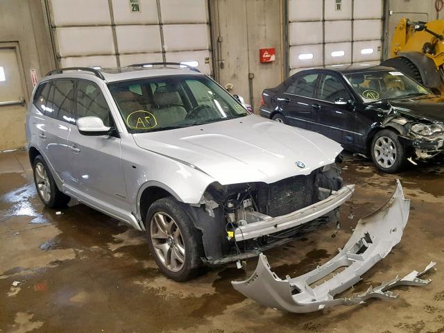 WBXPC9C40AWJ39622 - 2010 BMW X3 XDRIVE3 SILVER photo 1