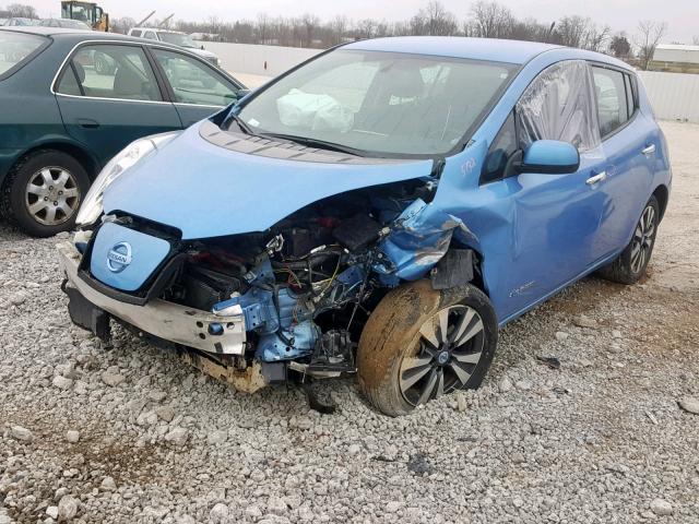 1N4AZ0CP7DC413952 - 2013 NISSAN LEAF S BLUE photo 2