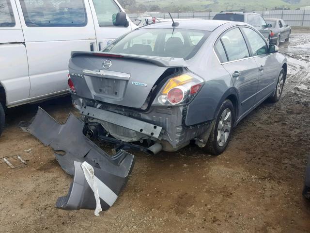 1N4CL21E08C287902 - 2008 NISSAN ALTIMA HYB GRAY photo 4