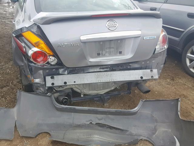 1N4CL21E08C287902 - 2008 NISSAN ALTIMA HYB GRAY photo 9