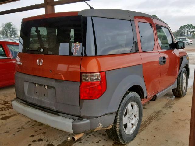 5J6YH18594L001695 - 2004 HONDA ELEMENT EX ORANGE photo 4