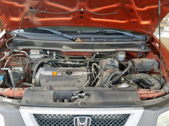 5J6YH18594L001695 - 2004 HONDA ELEMENT EX ORANGE photo 7