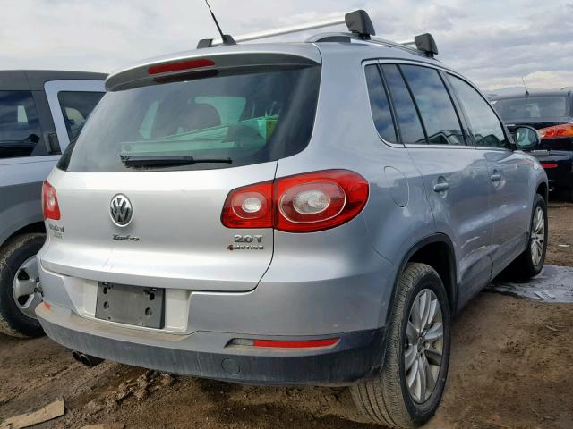 WVGBV75N19W524271 - 2009 VOLKSWAGEN TIGUAN SE SILVER photo 4