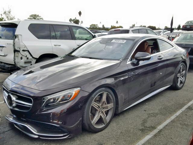 WDDXJ7JB2FA008677 - 2015 MERCEDES-BENZ S 63 AMG BLACK photo 2