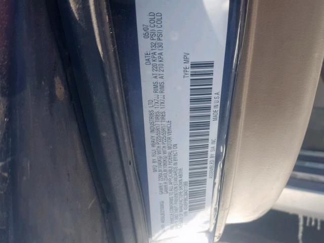 4S4BP86C384311569 - 2008 SUBARU OUTBACK 3. GRAY photo 10